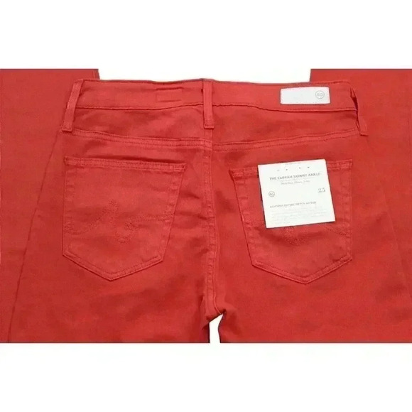 NWT AG Jeans Adriano Goldschmied Farrah Skinny Ankle High Rise Rust Soft Stretch - Picture 5 of 9